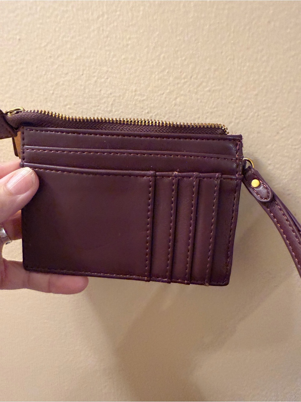House of Harlow Suede Shoulder Bag in Deep Plum and matching cardholder wallet - Picture 9 of 14